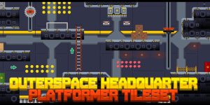 Outer Space HQ – Platformer Tileset 1