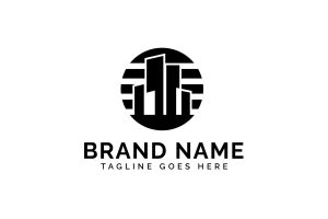 Modern building logo design template 2