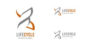 X Letter Life Cycle Logo 1