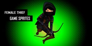 Female Dark Thief Character Sprites 1