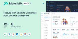 MaterialM Nuxt Js Admin Dashboard Template 1