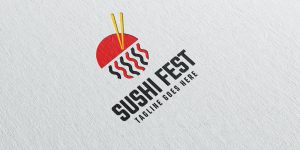 Sushi Fest Food Logo Design 1