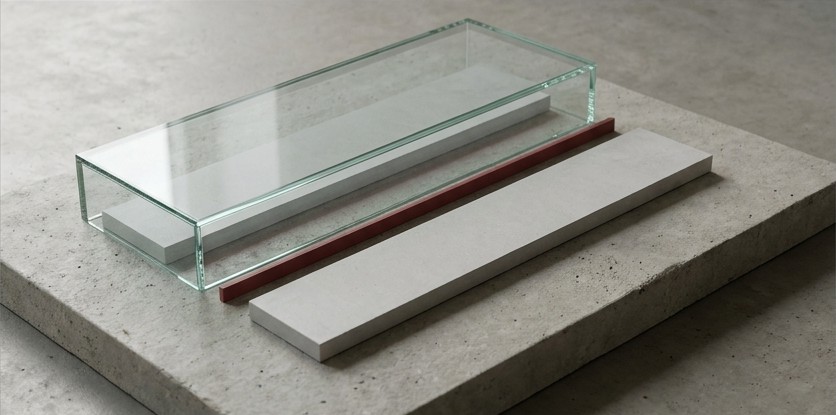 Conceptual AI illustration: Two model pathways, one under a glass cover and one uncovered.
